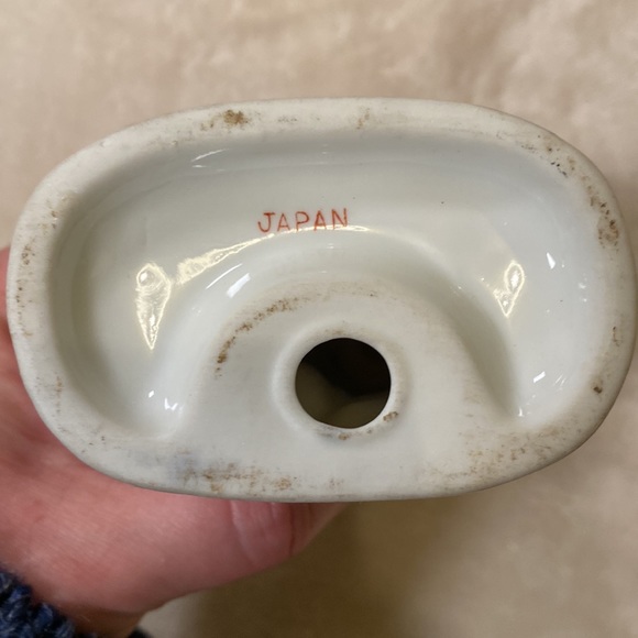 Vintage Porcelain blue and white girl and dog figurine  made in Japan - Picture 12 of 12